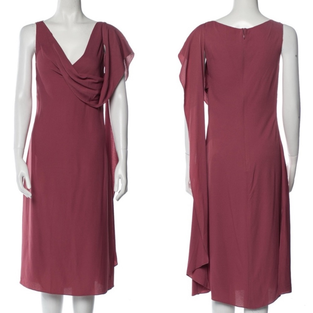 Sies Marian over the shoulder drape midi dress